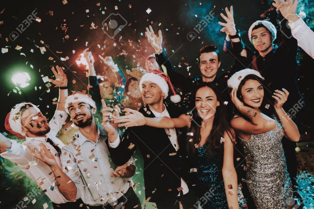 New year enjoy with family